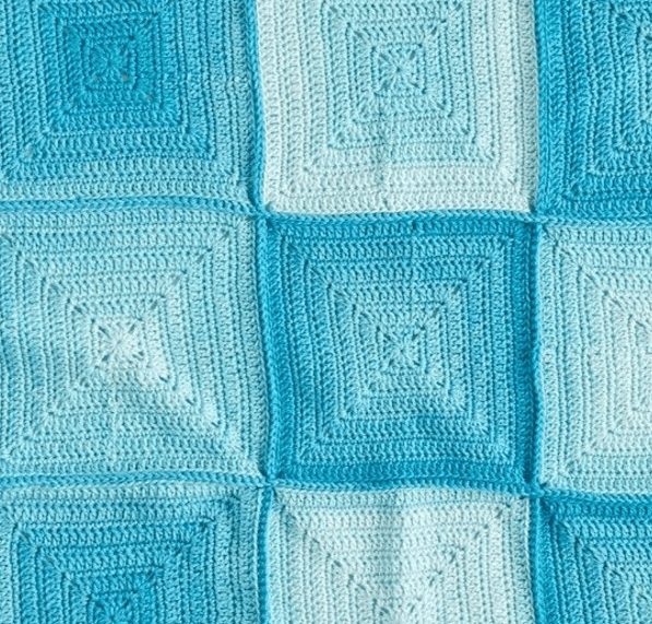 9 Nine Blocks Baby Blanket crochet 