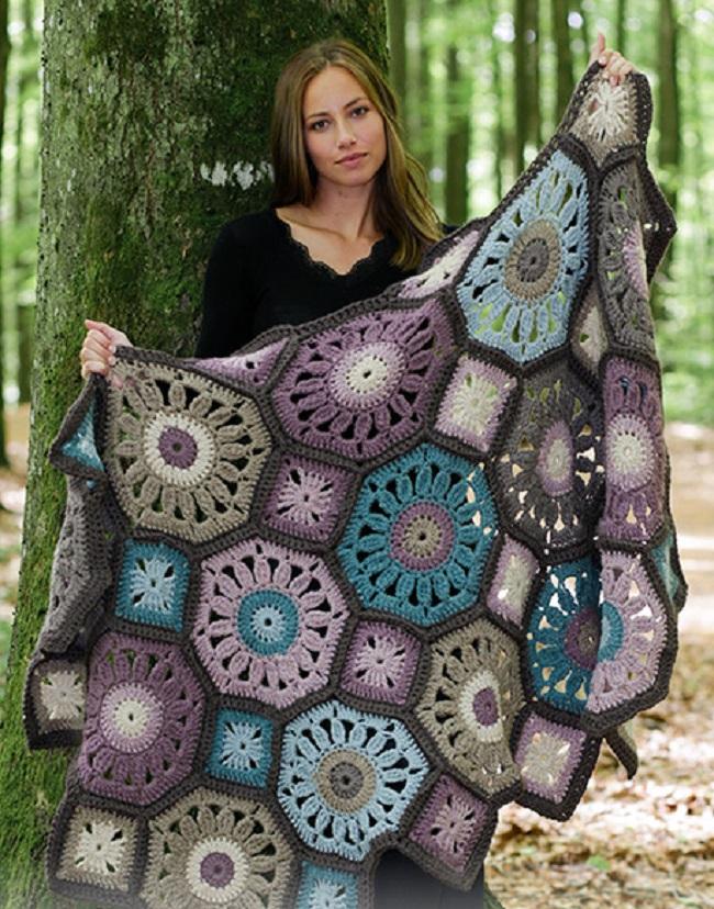 Crochet Gypsy Wagon Blanket Octagon Free Patterns 2020