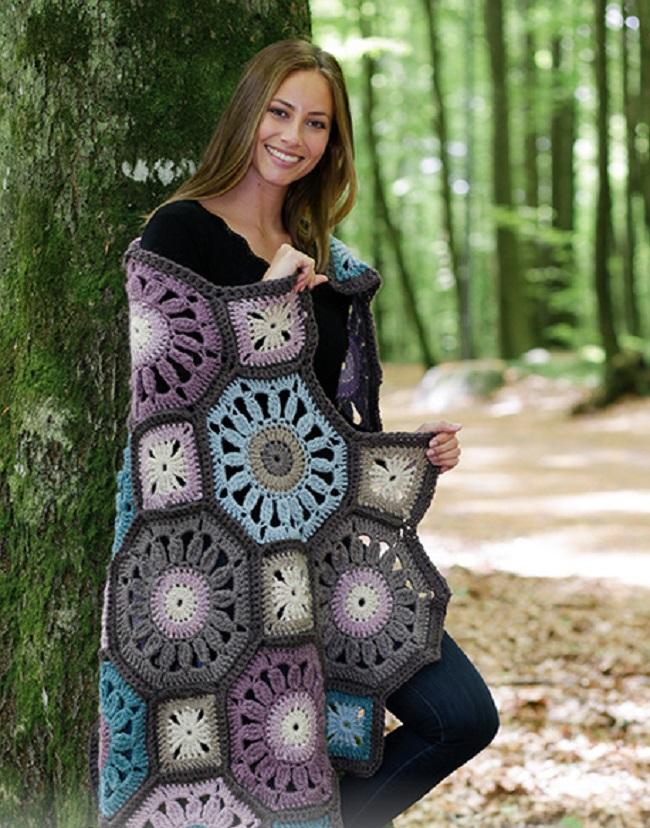 Crochet Gypsy Wagon Blanket Octagon Free Patterns