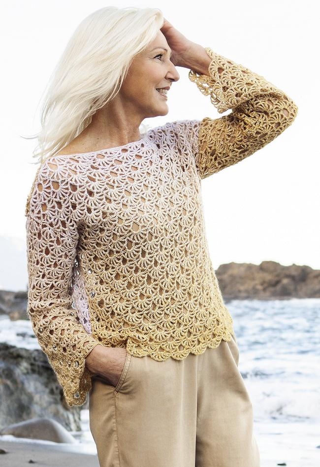 Crocheted Pullover Free Pattern 