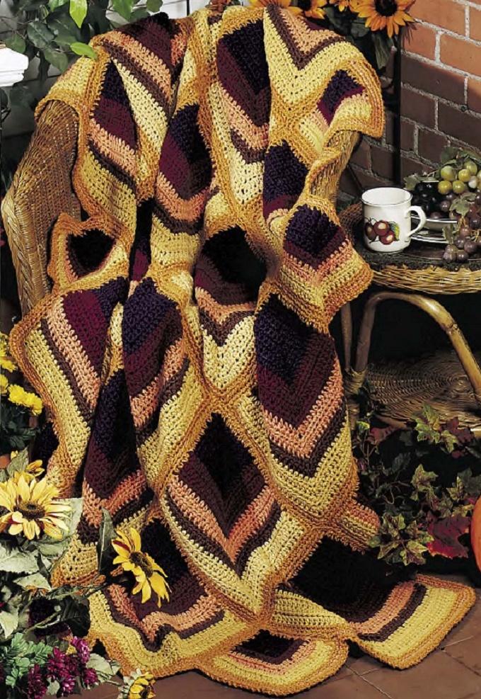 Crochet Harvest Hues Afghan Pattern