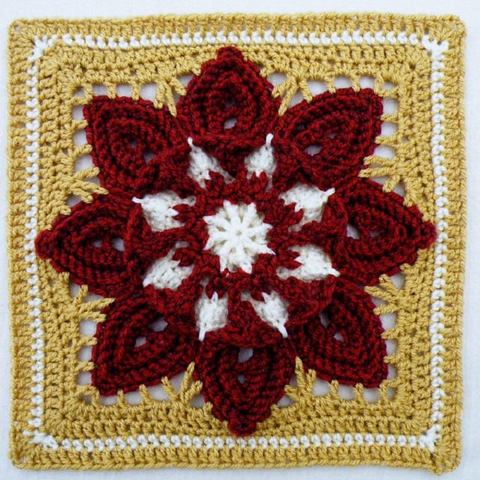 Crochet Purifying Afghan Block Free Pattern